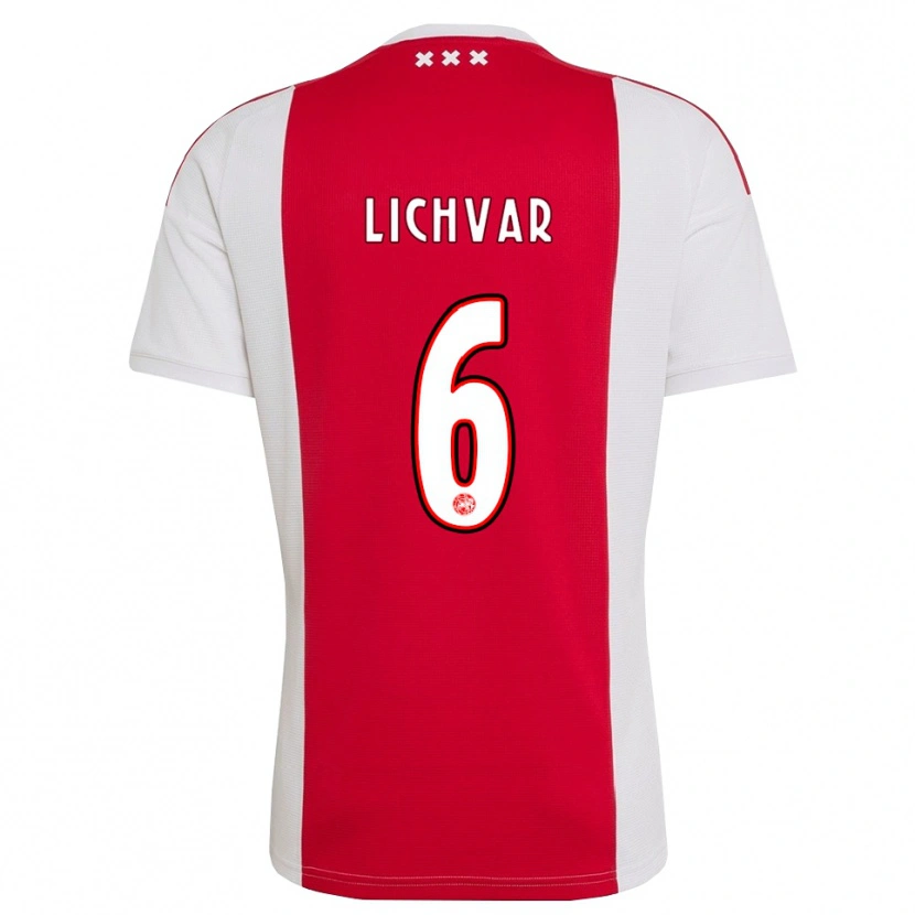 Danxen Hombre Camiseta Roman Lichvar #6 Rojo Blanco Amarillo 1ª Equipación 2026/27 La Camisa
