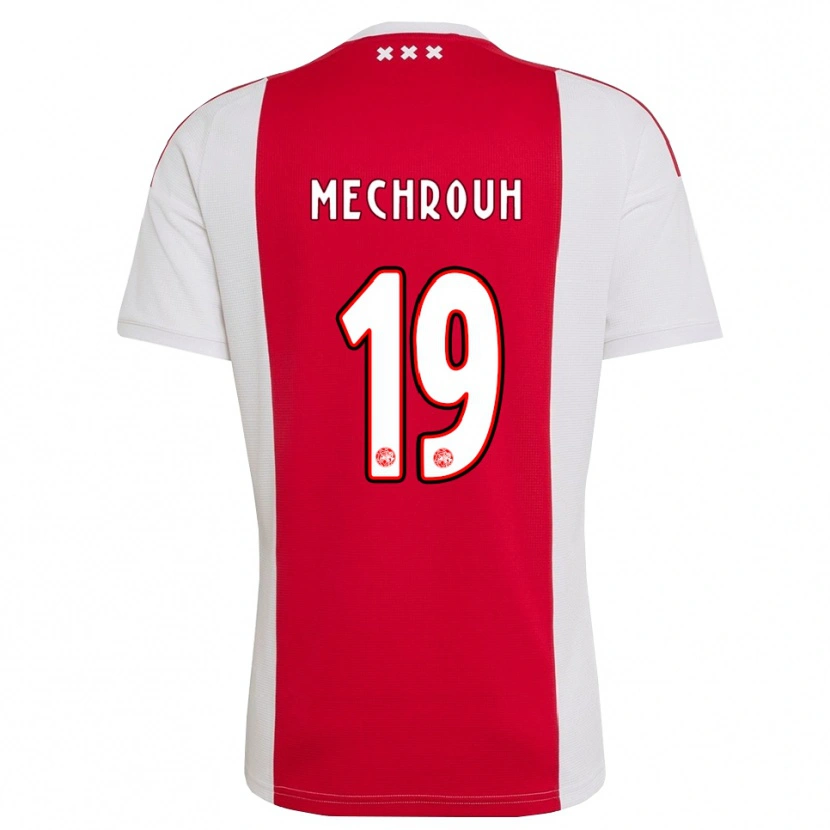 Danxen Hombre Camiseta Elias Mechrouh #19 Rojo Blanco Amarillo 1ª Equipación 2026/27 La Camisa