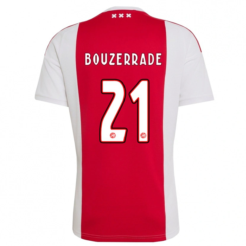 Danxen Hombre Camiseta Zaina Bouzerrade #21 Rojo Blanco Amarillo 1ª Equipación 2026/27 La Camisa