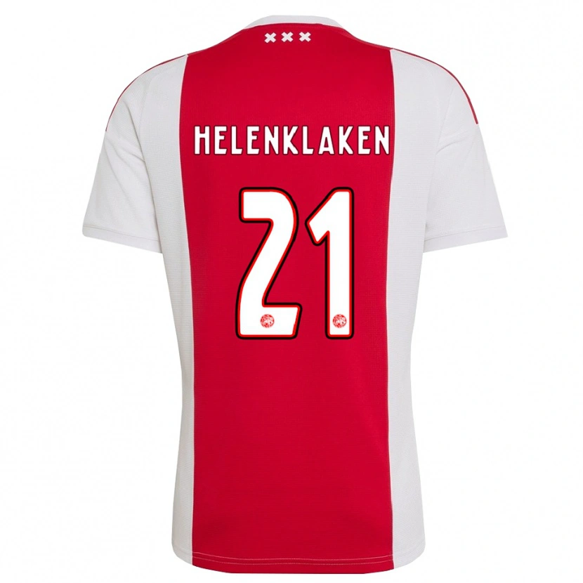 Danxen Hombre Camiseta Sjors Helenklaken #21 Rojo Blanco Amarillo 1ª Equipación 2026/27 La Camisa