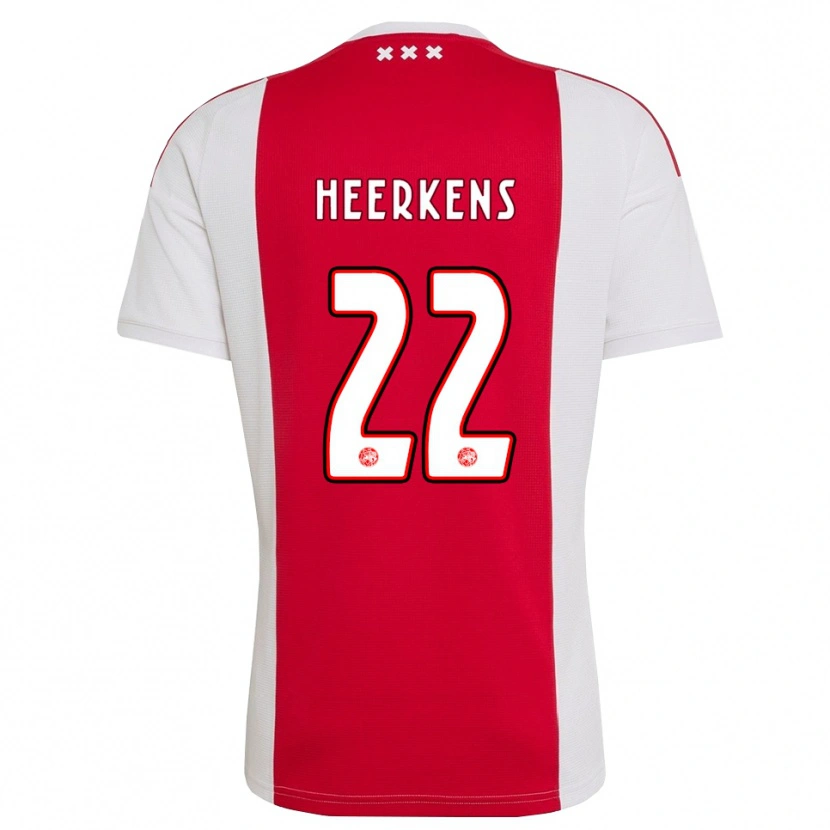 Danxen Hombre Camiseta Joeri Heerkens #22 Rojo Blanco Amarillo 1ª Equipación 2026/27 La Camisa