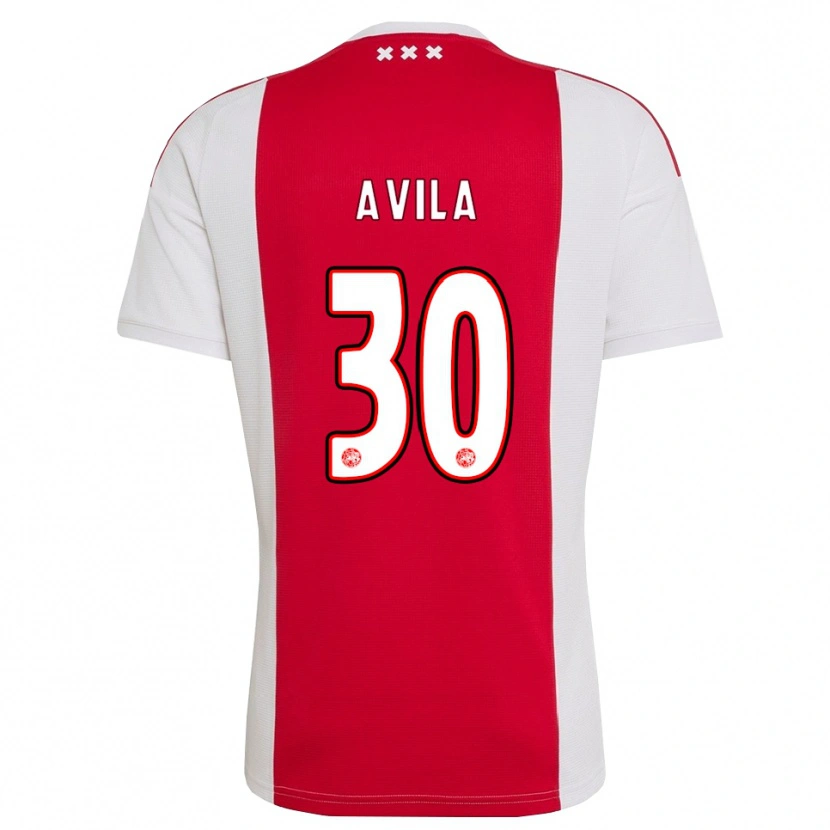 Danxen Hombre Camiseta Gastón Ávila #30 Rojo Blanco Amarillo 1ª Equipación 2026/27 La Camisa
