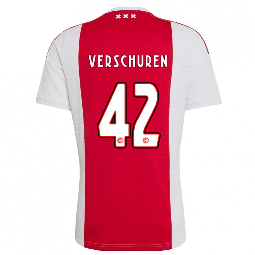 Danxen Hombre Camiseta Nick Verschuren #42 Rojo Blanco Amarillo 1ª Equipación 2026/27 La Camisa