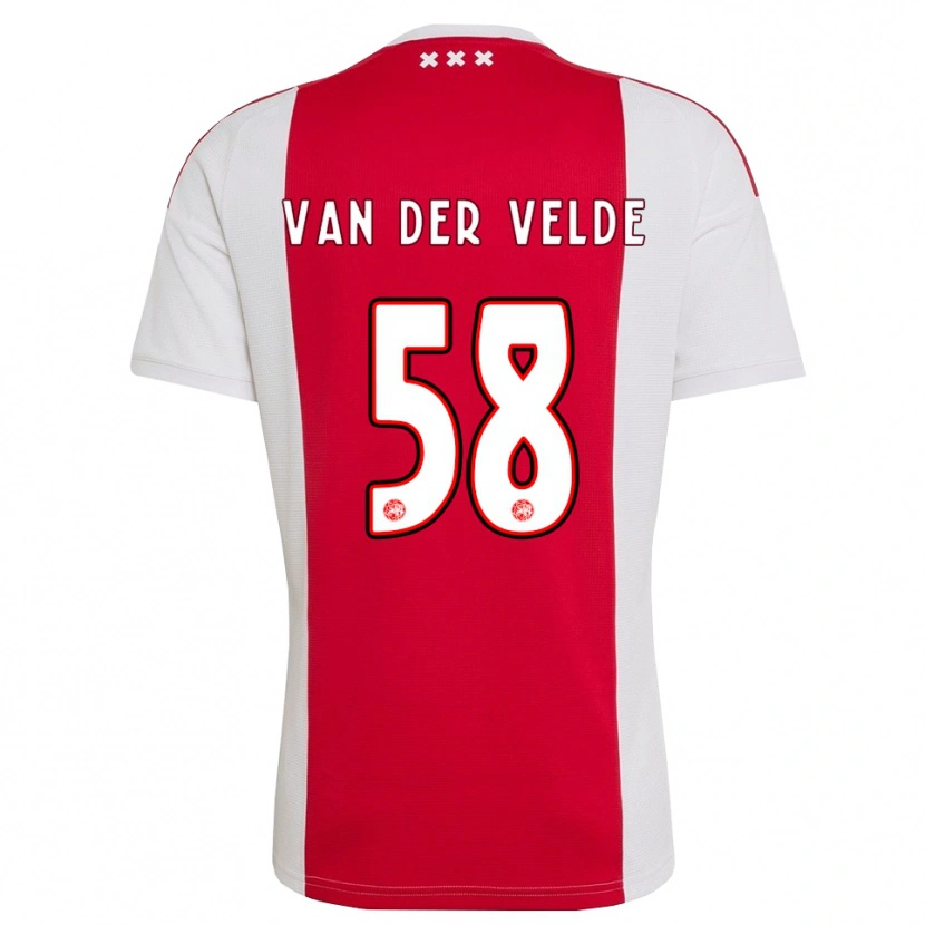 Danxen Hombre Camiseta Valentijn Van Der Velde #58 Rojo Blanco Amarillo 1ª Equipación 2026/27 La Camisa