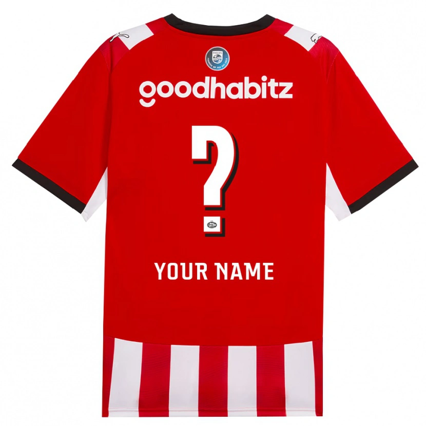 Danxen Hombre Camiseta Su Nombre #0 Rojo Blanco Negro 1ª Equipación 2026/27 La Camisa