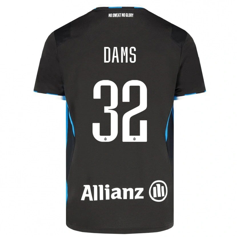Danxen Hombre Camiseta Matteo Dams #32 Negro Rojo Azul 1ª Equipación 2026/27 La Camisa
