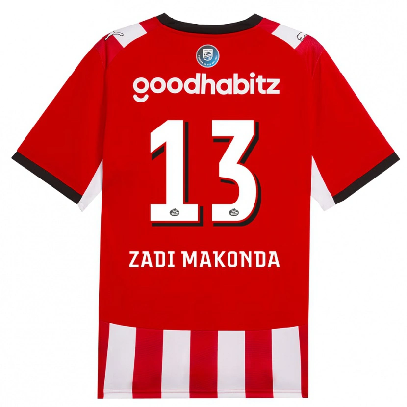 Danxen Hombre Camiseta David Zadi Makonda #13 Rojo Blanco Negro 1ª Equipación 2026/27 La Camisa