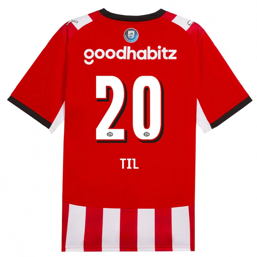 Danxen Hombre Camiseta Guus Til #20 Rojo Blanco Negro 1ª Equipación 2026/27 La Camisa