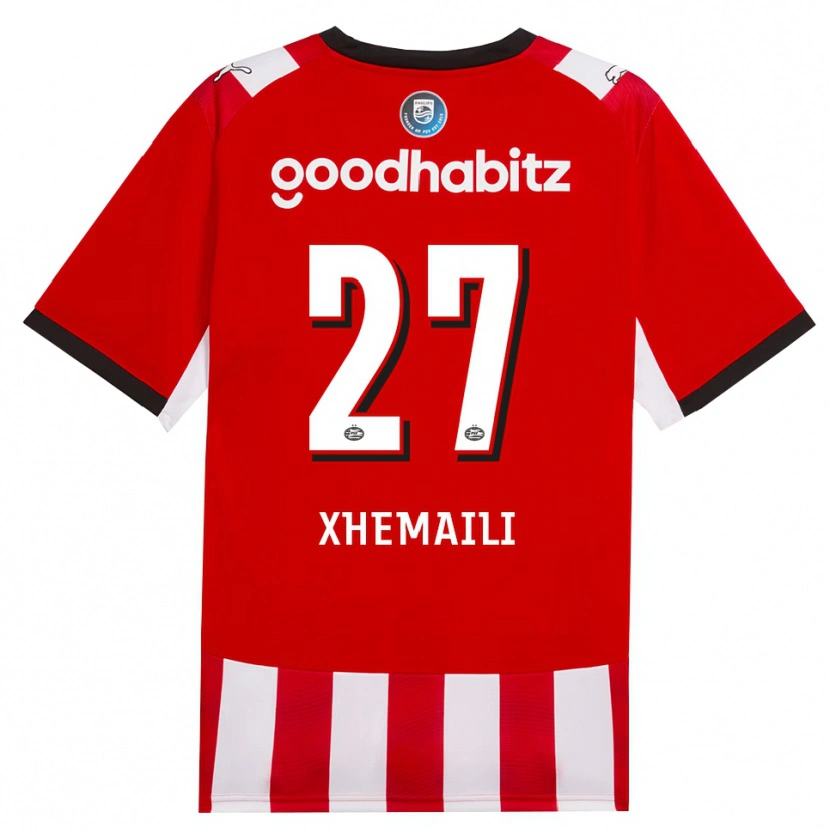 Danxen Hombre Camiseta Riola Xhemaili #27 Rojo Blanco Negro 1ª Equipación 2026/27 La Camisa