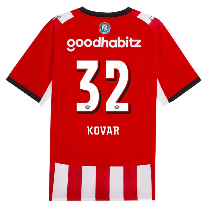 Danxen Hombre Camiseta Matej Kovar #32 Rojo Blanco Negro 1ª Equipación 2026/27 La Camisa