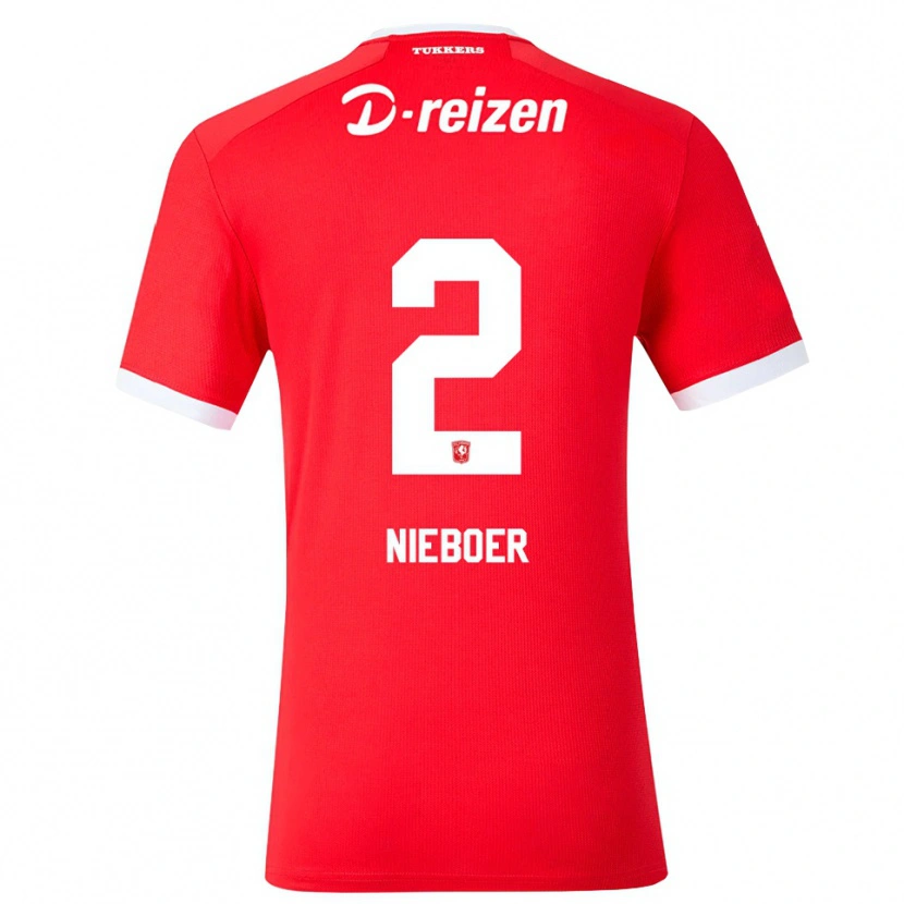 Danxen Hombre Camiseta Oliver Nieboer #2 Rojo Blanco 1ª Equipación 2026/27 La Camisa