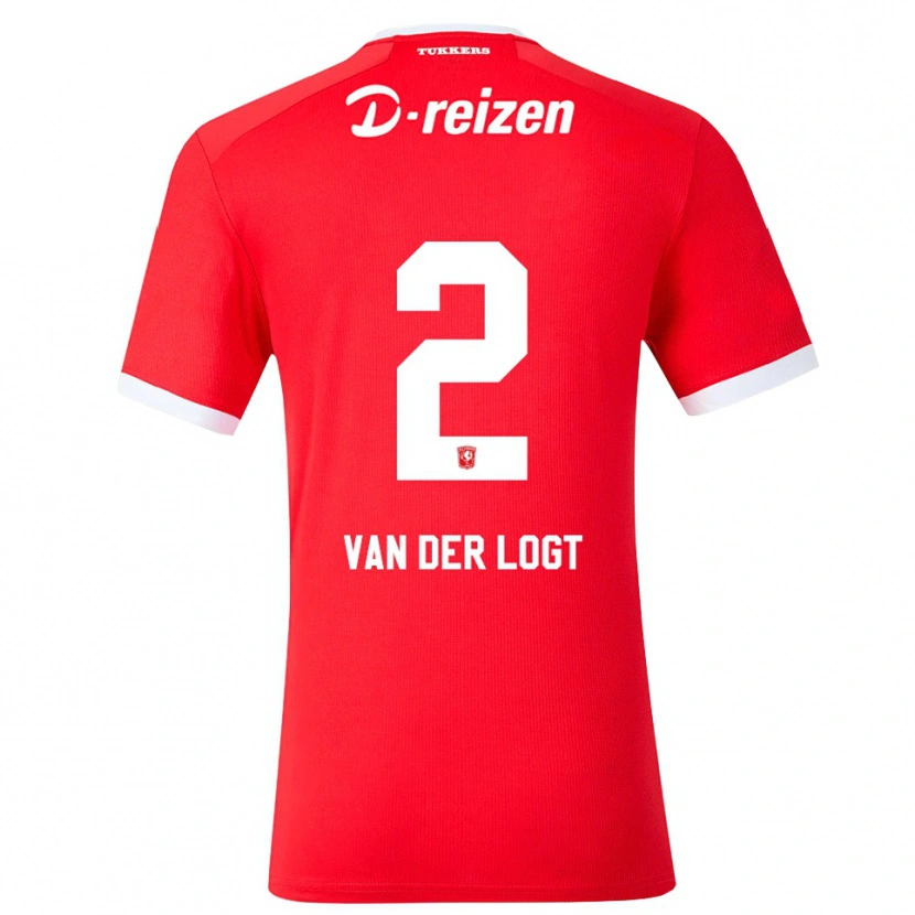 Danxen Hombre Camiseta Jim Van Der Logt #2 Rojo Blanco 1ª Equipación 2026/27 La Camisa