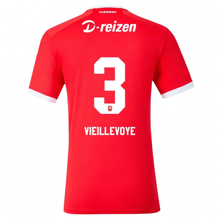 Danxen Hombre Camiseta Luka Vieillevoye #3 Rojo Blanco 1ª Equipación 2026/27 La Camisa