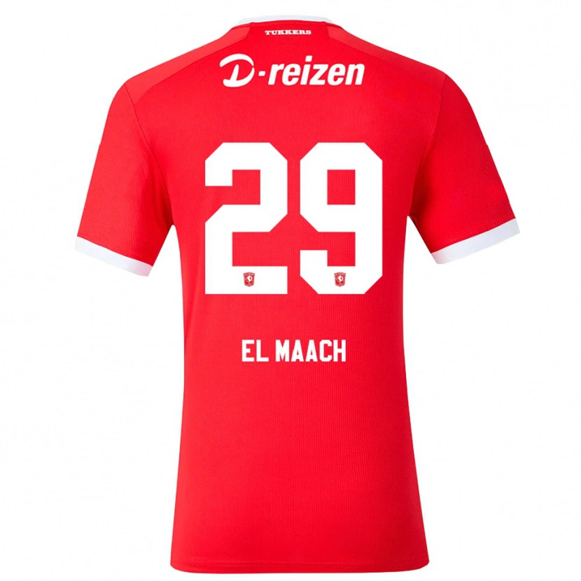 Danxen Hombre Camiseta Issam El Maach #29 Rojo Blanco 1ª Equipación 2026/27 La Camisa
