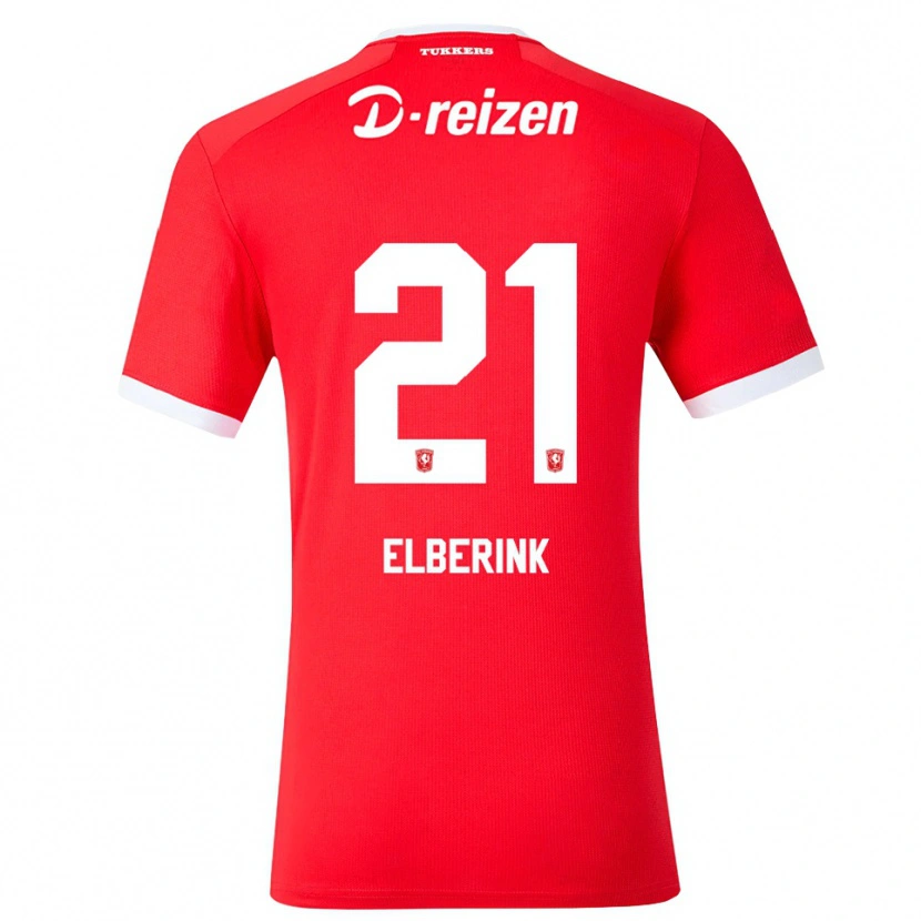 Danxen Hombre Camiseta Eva Oude Elberink #21 Rojo Blanco 1ª Equipación 2026/27 La Camisa
