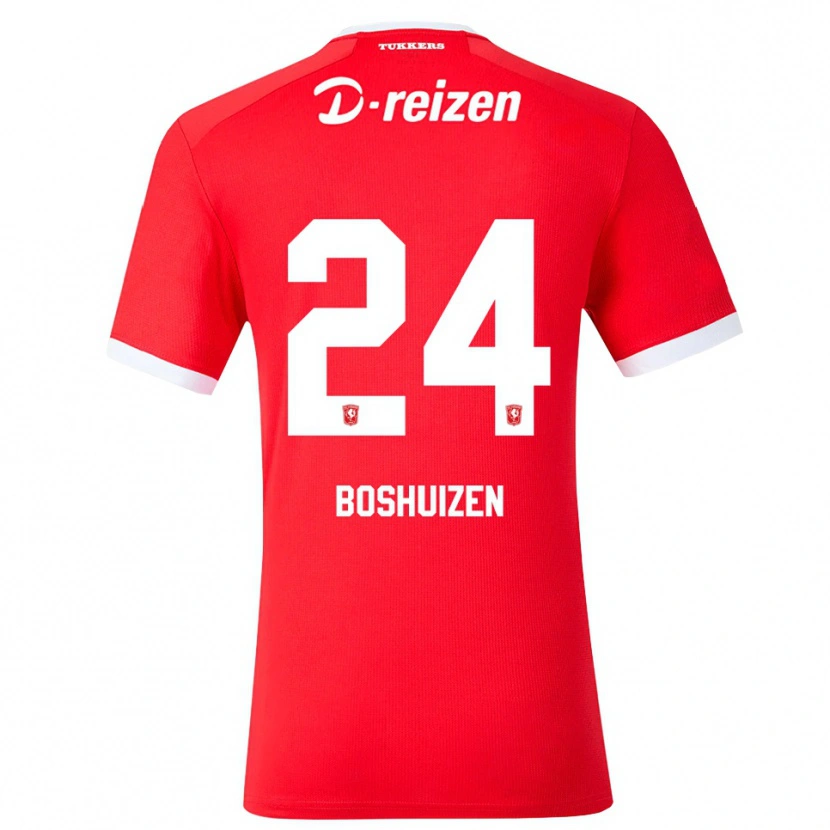 Danxen Hombre Camiseta Annouk Boshuizen #24 Rojo Blanco 1ª Equipación 2026/27 La Camisa