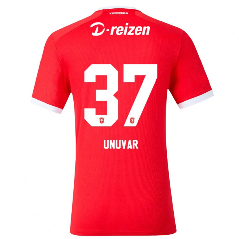 Danxen Hombre Camiseta Naci Ünüvar #37 Rojo Blanco 1ª Equipación 2026/27 La Camisa
