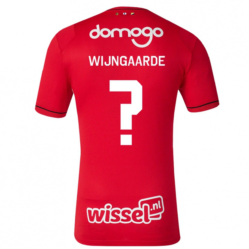 Danxen Hombre Camiseta Jahrnell Wijngaarde #0 Rojo Blanco Negro 1ª Equipación 2026/27 La Camisa