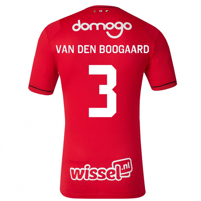 Danxen Hombre Camiseta Brian Van Den Boogaard #3 Rojo Blanco Negro 1ª Equipación 2026/27 La Camisa