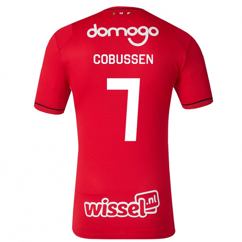 Danxen Hombre Camiseta Sophie Cobussen #7 Rojo Blanco Negro 1ª Equipación 2026/27 La Camisa