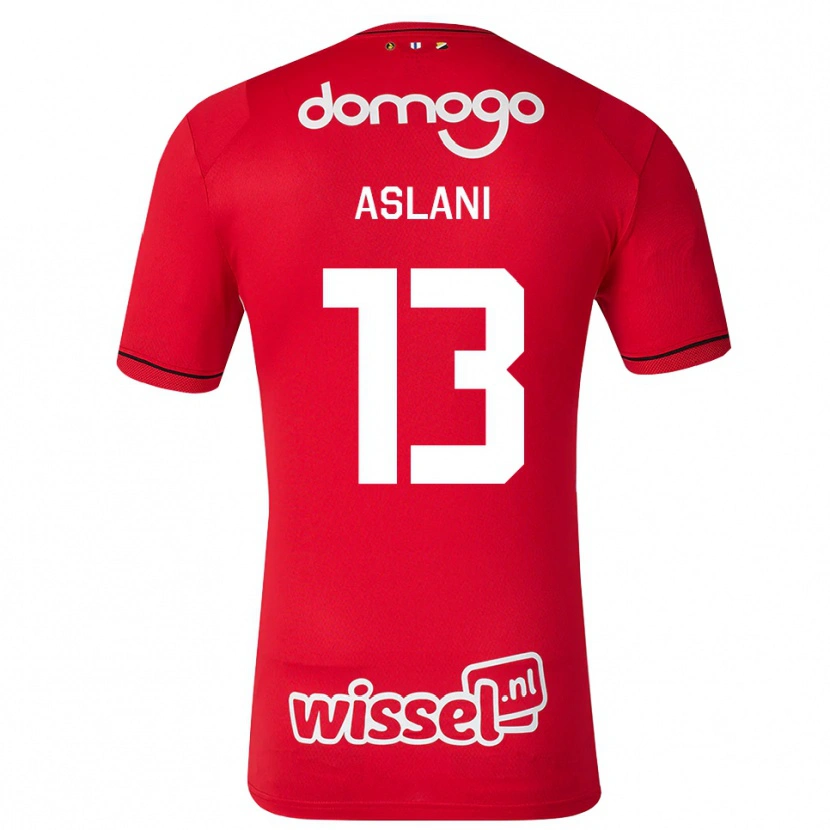 Danxen Hombre Camiseta Abdullah Aslani #13 Rojo Blanco Negro 1ª Equipación 2026/27 La Camisa