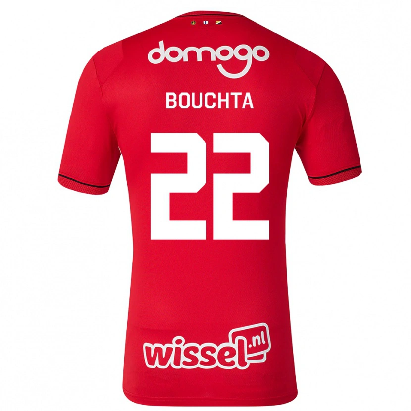 Danxen Hombre Camiseta Dani Bouchta #22 Rojo Blanco Negro 1ª Equipación 2026/27 La Camisa