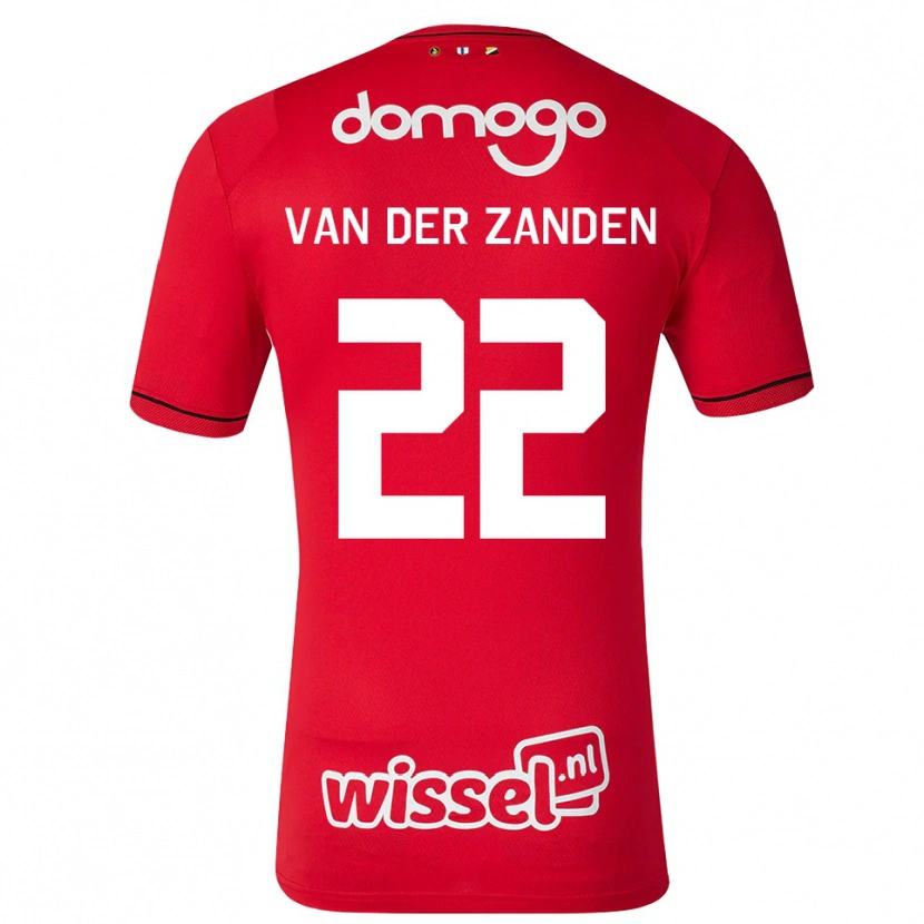 Danxen Hombre Camiseta Ilse Van Der Zanden #22 Rojo Blanco Negro 1ª Equipación 2026/27 La Camisa