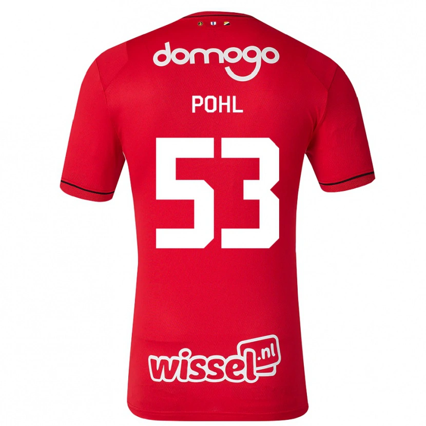 Danxen Hombre Camiseta Ferdinand Pohl #53 Rojo Blanco Negro 1ª Equipación 2026/27 La Camisa