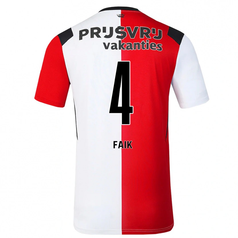 Danxen Hombre Camiseta Ibrahim Faik #4 Rojo Blanco Negro 1ª Equipación 2026/27 La Camisa