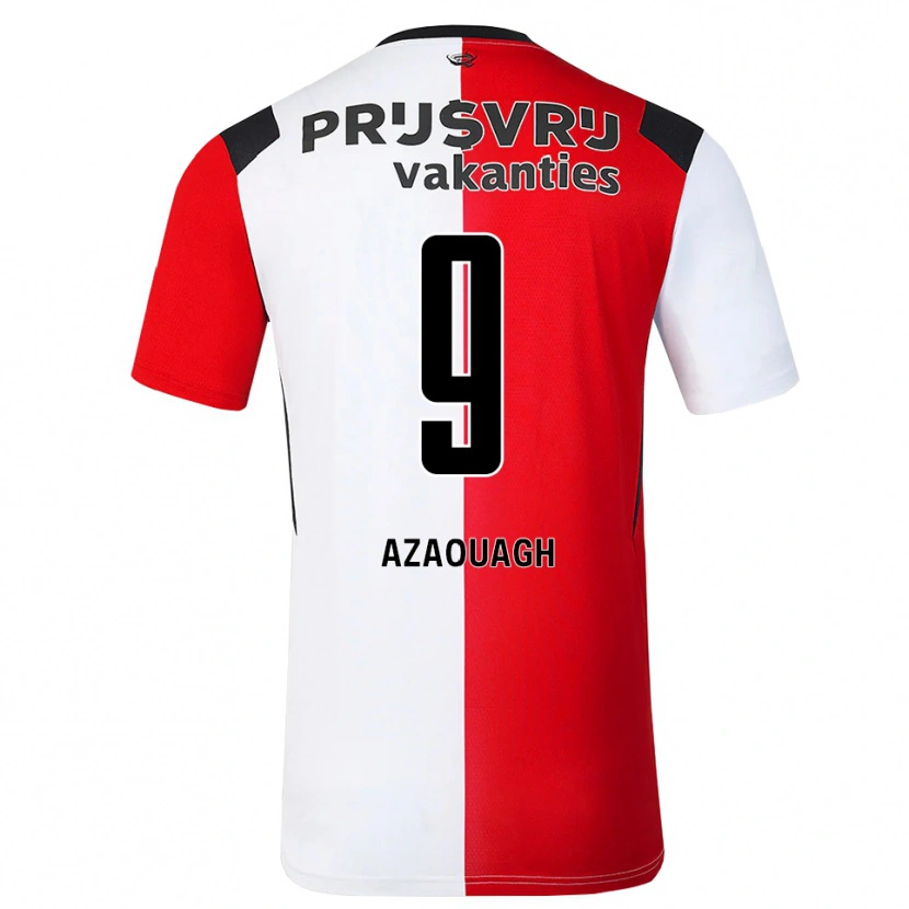 Danxen Hombre Camiseta Ilias Azaouagh #9 Rojo Blanco Negro 1ª Equipación 2026/27 La Camisa