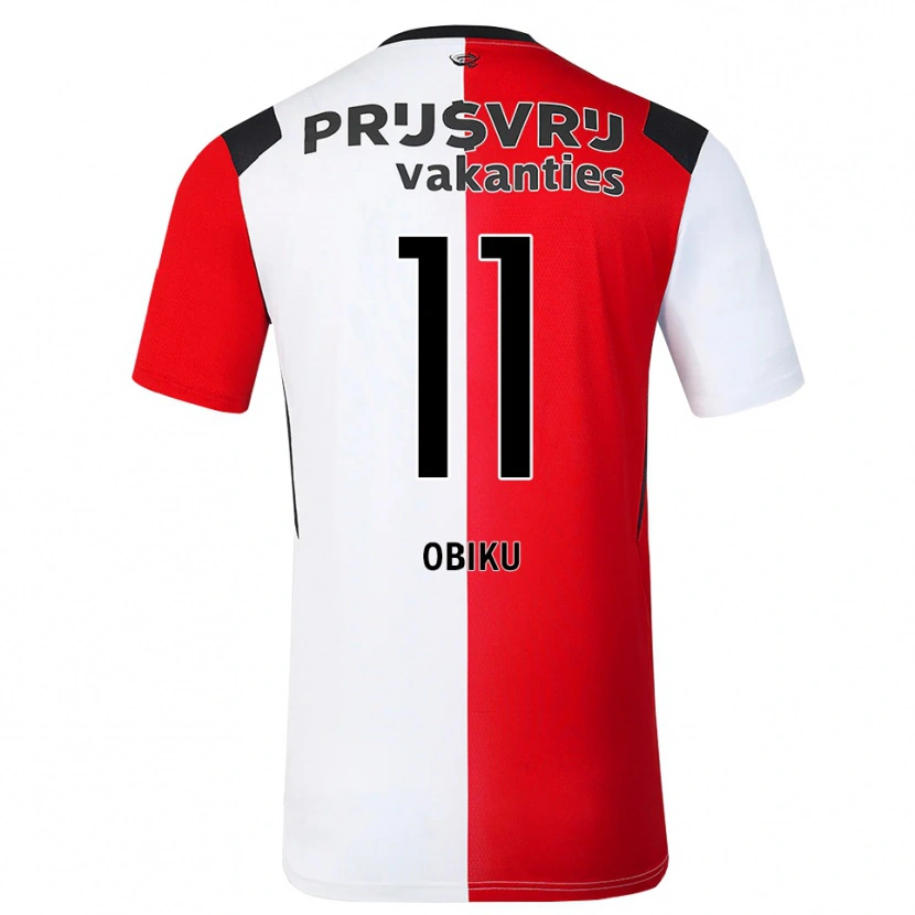 Danxen Hombre Camiseta Junior Obiku #11 Rojo Blanco Negro 1ª Equipación 2026/27 La Camisa