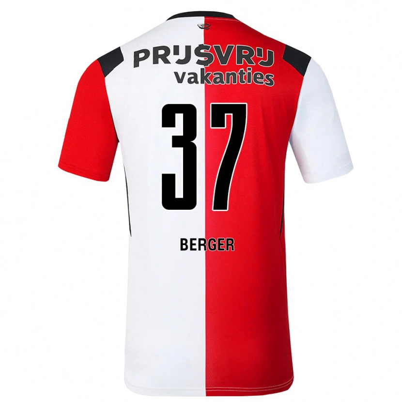 Danxen Hombre Camiseta Mannou Berger #37 Rojo Blanco Negro 1ª Equipación 2026/27 La Camisa