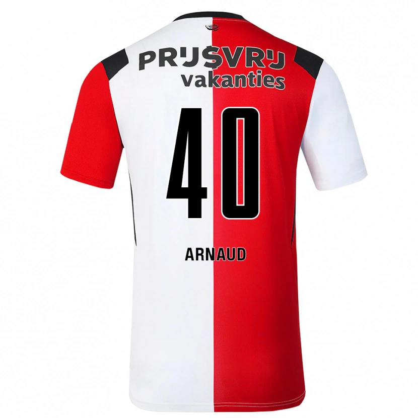 Danxen Hombre Camiseta Lugene Arnaud #40 Rojo Blanco Negro 1ª Equipación 2026/27 La Camisa