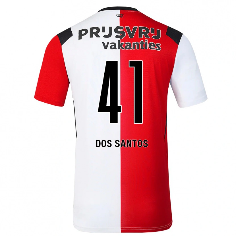 Danxen Hombre Camiseta Giuliany Ben-David Dos Santos #41 Rojo Blanco Negro 1ª Equipación 2026/27 La Camisa