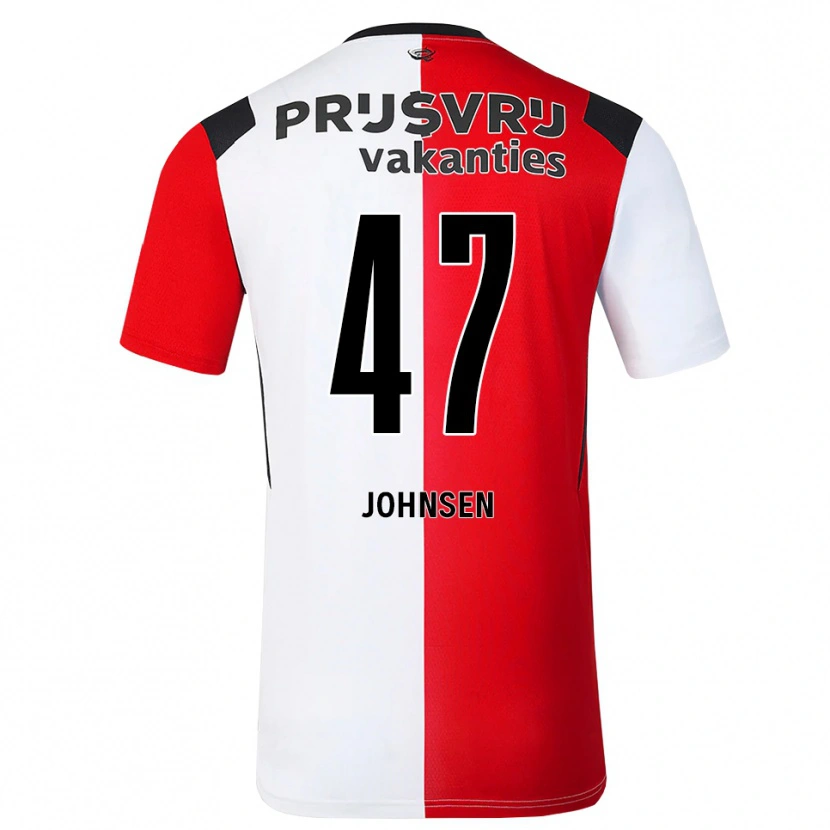 Danxen Hombre Camiseta Mikael Torset Johnsen #47 Rojo Blanco Negro 1ª Equipación 2026/27 La Camisa