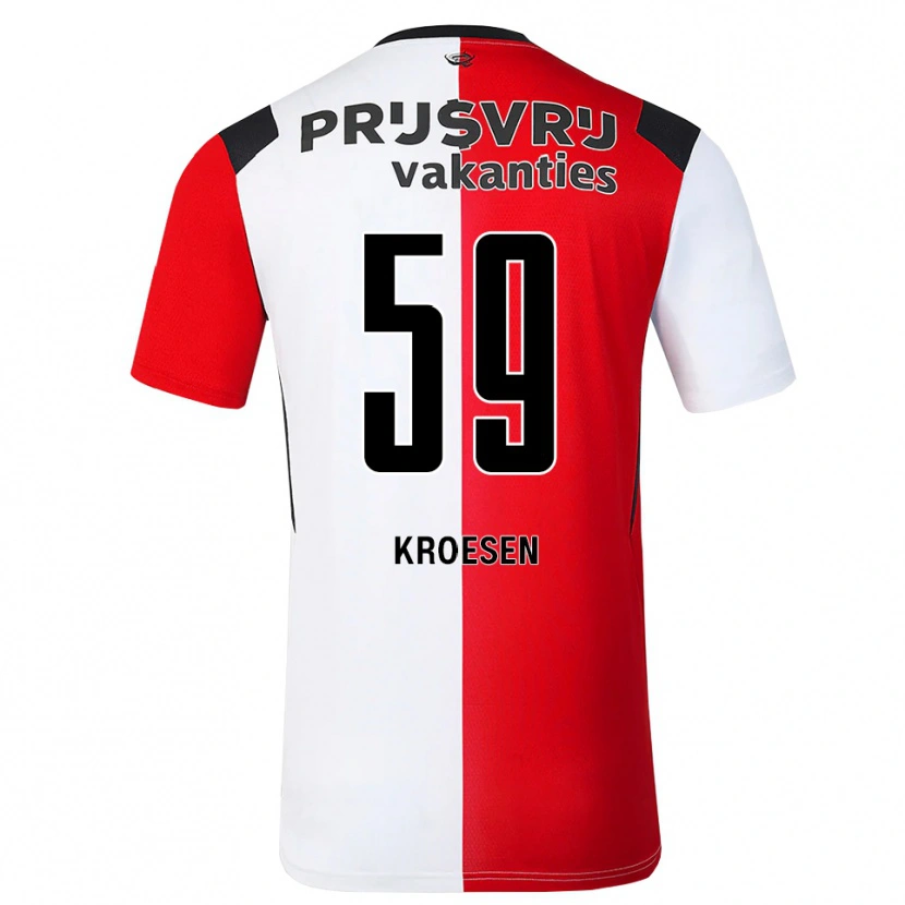 Danxen Hombre Camiseta Jaimy Kroesen #59 Rojo Blanco Negro 1ª Equipación 2026/27 La Camisa