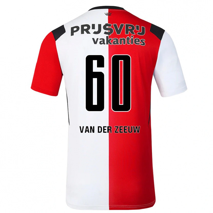 Danxen Hombre Camiseta Twan Van Der Zeeuw #60 Rojo Blanco Negro 1ª Equipación 2026/27 La Camisa