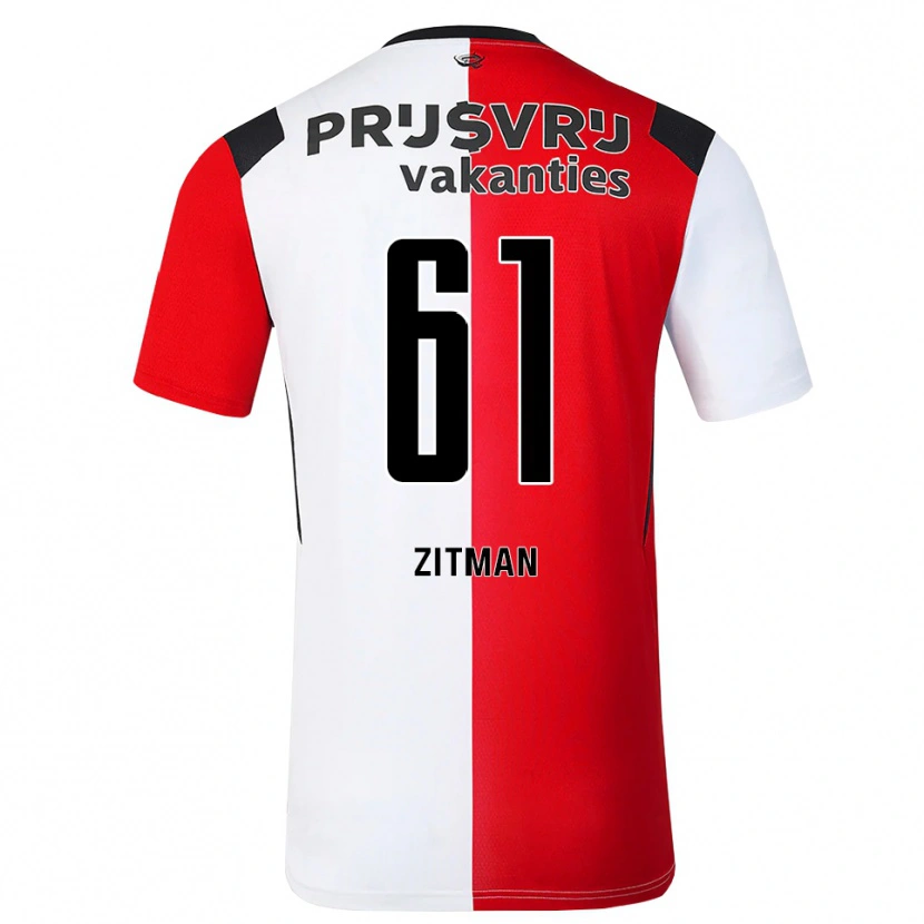 Danxen Hombre Camiseta Sven Zitman #61 Rojo Blanco Negro 1ª Equipación 2026/27 La Camisa
