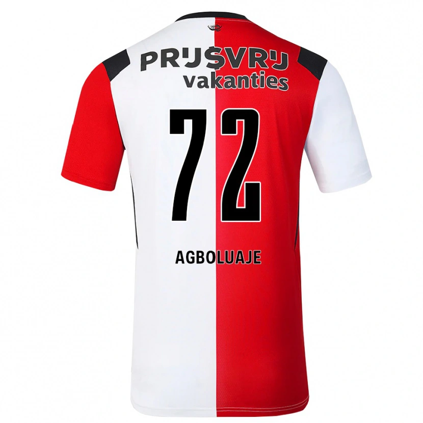 Danxen Hombre Camiseta Hakeem Agboluaje #72 Rojo Blanco Negro 1ª Equipación 2026/27 La Camisa
