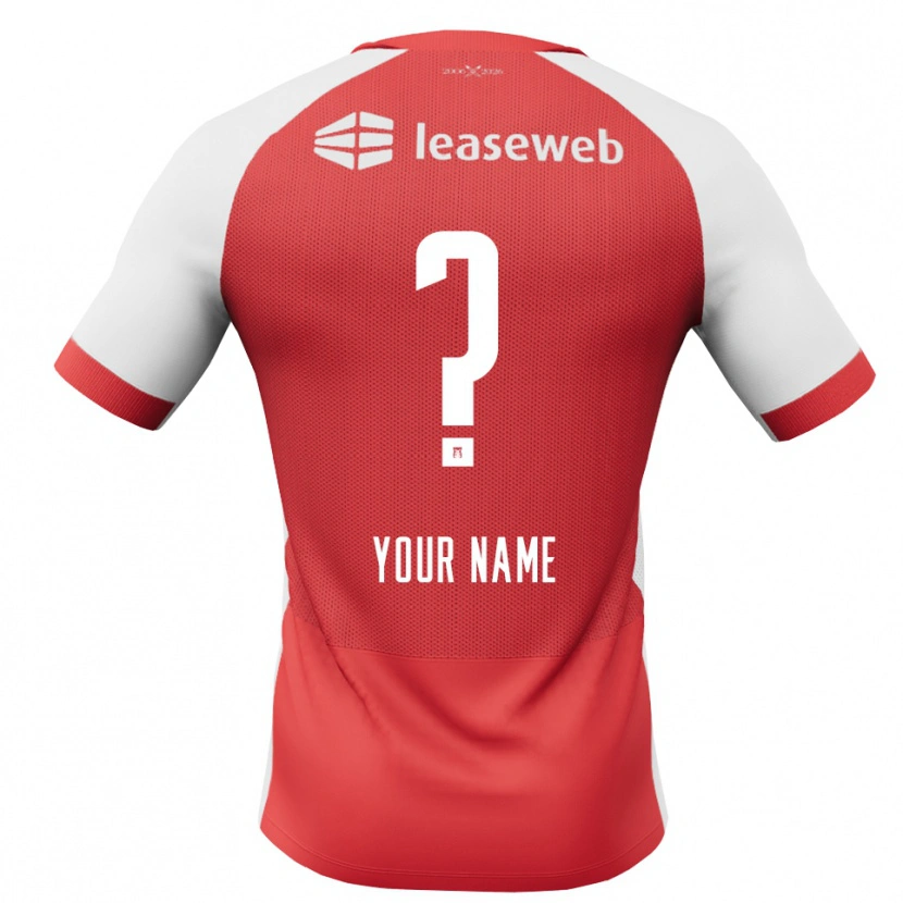 Danxen Hombre Camiseta Su Nombre #0 Rojo Blanco Negro 1ª Equipación 2026/27 La Camisa