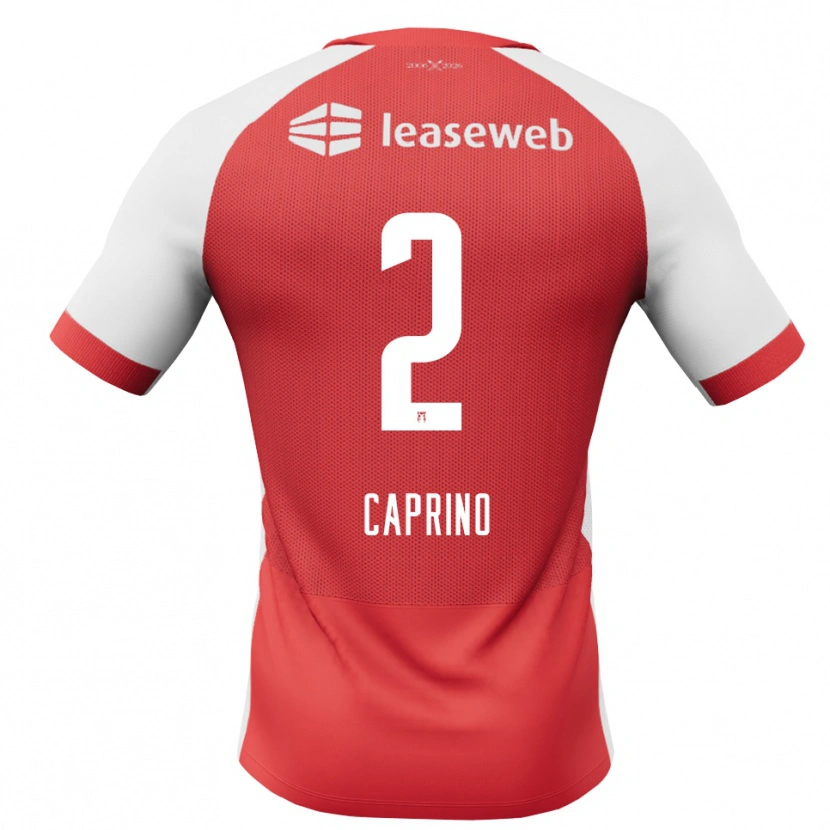 Danxen Hombre Camiseta Ginia Caprino #2 Rojo Blanco Negro 1ª Equipación 2026/27 La Camisa