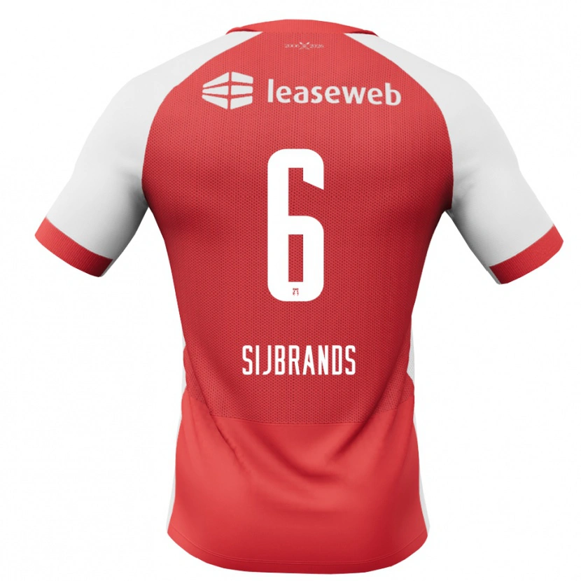 Danxen Hombre Camiseta Julian Sijbrands #6 Rojo Blanco Negro 1ª Equipación 2026/27 La Camisa