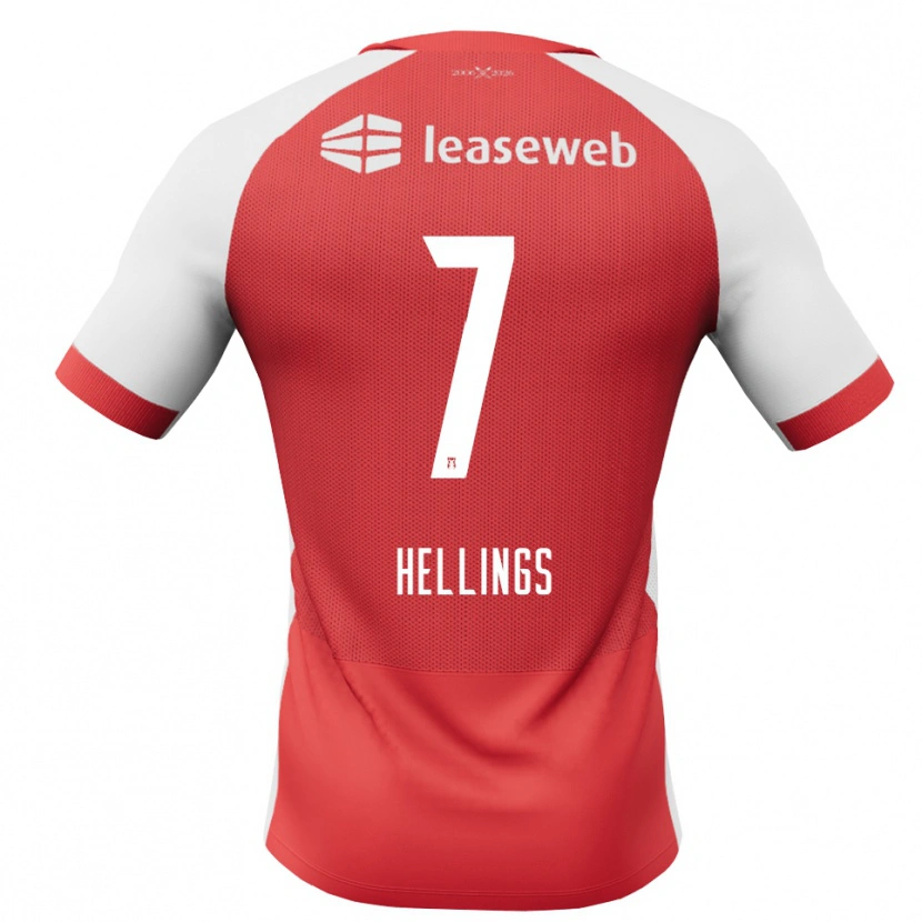 Danxen Hombre Camiseta Chavarello Hellings #7 Rojo Blanco Negro 1ª Equipación 2026/27 La Camisa