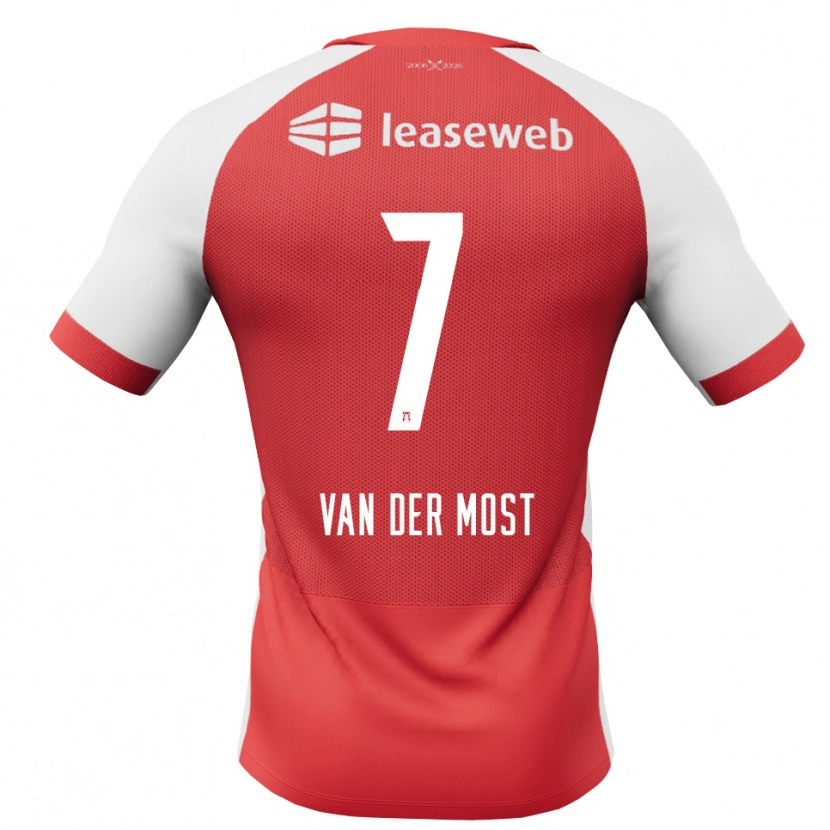 Danxen Hombre Camiseta Veerle Van Der Most #7 Rojo Blanco Negro 1ª Equipación 2026/27 La Camisa