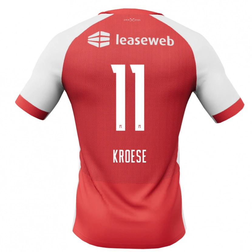 Danxen Hombre Camiseta Fieke Kroese #11 Rojo Blanco Negro 1ª Equipación 2026/27 La Camisa