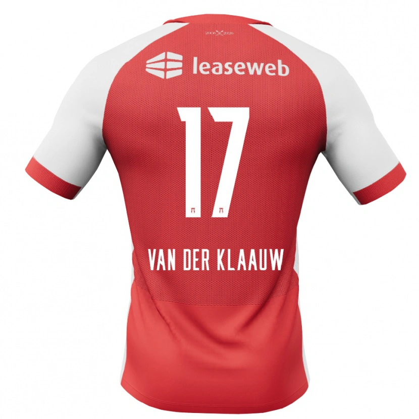 Danxen Hombre Camiseta Deacon Van Der Klaauw #17 Rojo Blanco Negro 1ª Equipación 2026/27 La Camisa