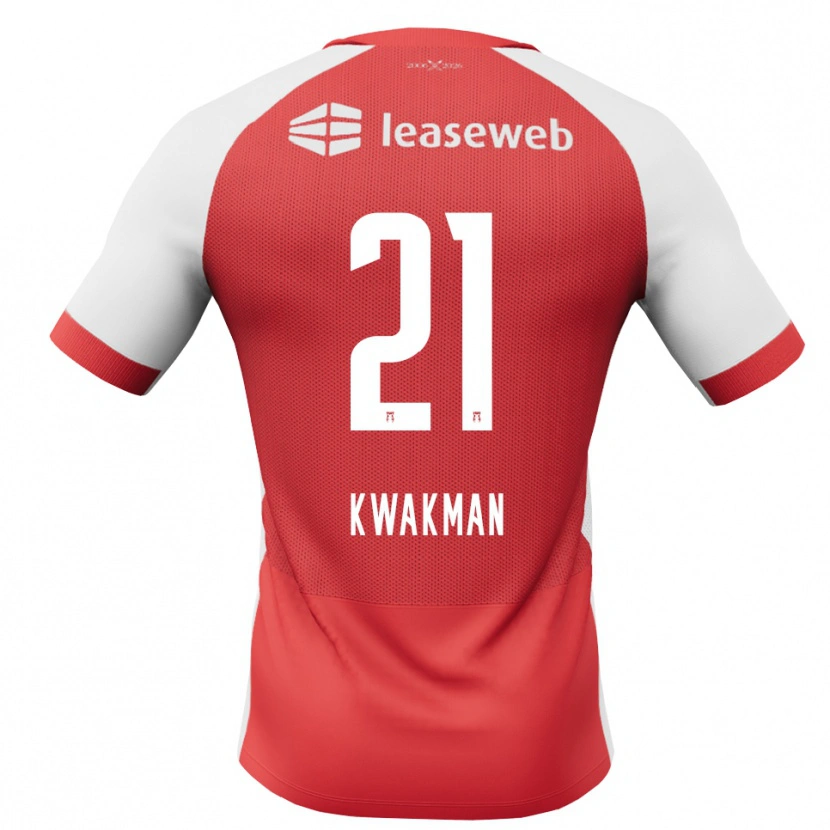 Danxen Hombre Camiseta Dave Kwakman #21 Rojo Blanco Negro 1ª Equipación 2026/27 La Camisa