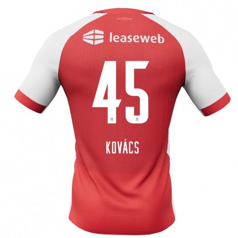 Danxen Hombre Camiseta Bendegúz Kovács #45 Rojo Blanco Negro 1ª Equipación 2026/27 La Camisa