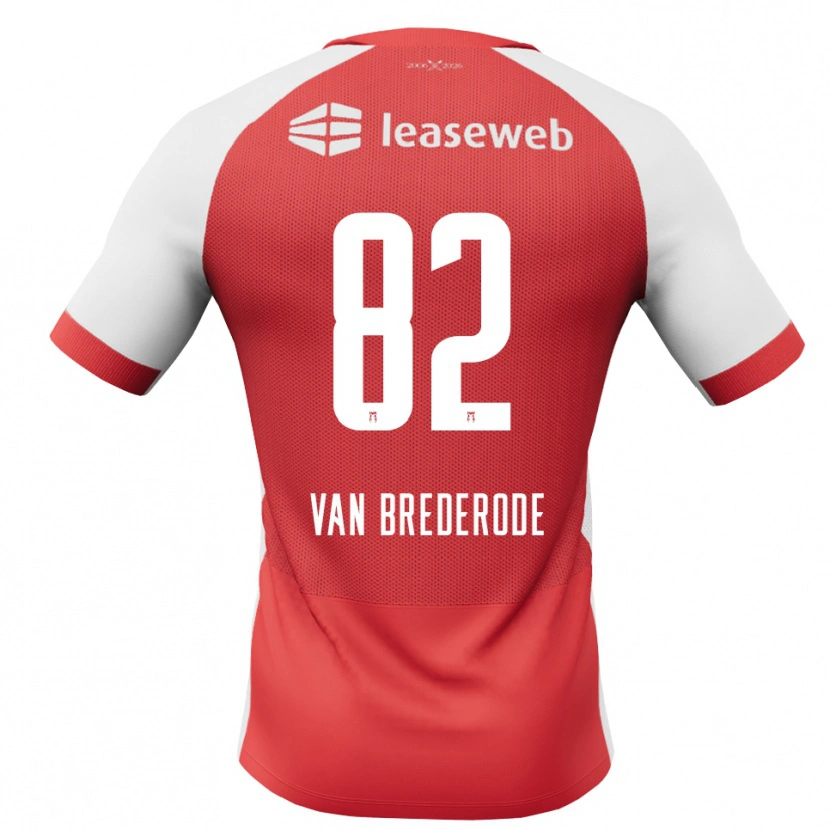 Danxen Hombre Camiseta Myron Van Brederode #82 Rojo Blanco Negro 1ª Equipación 2026/27 La Camisa