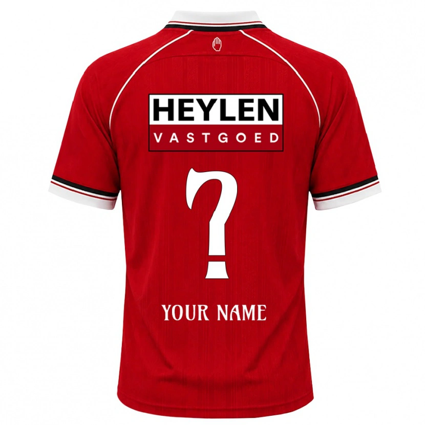Danxen Hombre Camiseta Su Nombre #0 Rojo Blanco Negro 1ª Equipación 2026/27 La Camisa